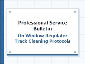 Advanced Diagnostic Procedures for Window Regulator Track Cleaning